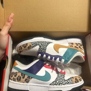 Nike Blue and Purple Sneakers Eclectic Style